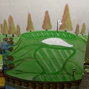 Golf Watercolor Painting